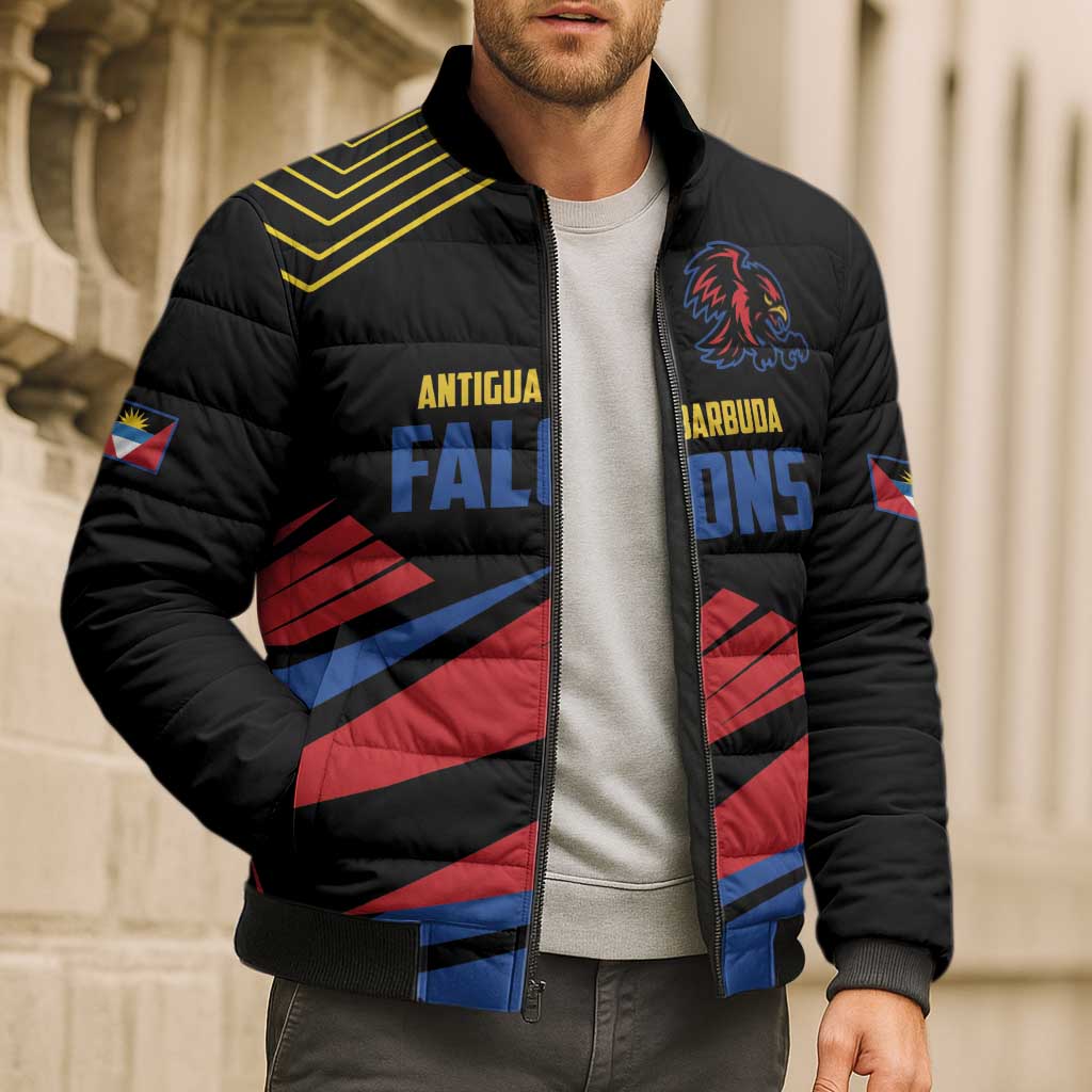 Custom Caribbean Cricket Antigua and Barbuda Bomber Puffer Jacket - Wonder Print Shop