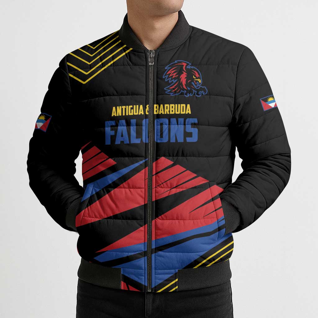 Custom Caribbean Cricket Antigua and Barbuda Bomber Puffer Jacket - Wonder Print Shop