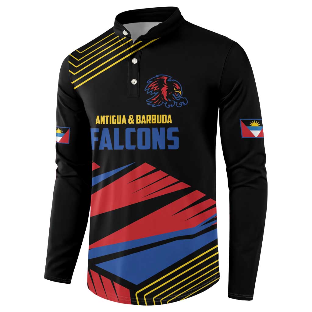 Custom Caribbean Cricket Antigua and Barbuda Button Sweatshirt - Wonder Print Shop