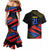 Custom Caribbean Cricket Antigua and Barbuda Couples Matching Mermaid Dress and Hawaiian Shirt - Wonder Print Shop