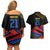Custom Caribbean Cricket Antigua and Barbuda Couples Matching Off Shoulder Short Dress and Hawaiian Shirt - Wonder Print Shop
