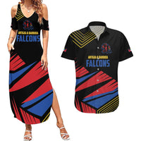 Custom Caribbean Cricket Antigua and Barbuda Couples Matching Summer Maxi Dress and Hawaiian Shirt - Wonder Print Shop
