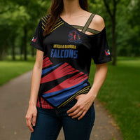 Custom Caribbean Cricket Antigua and Barbuda Cross Shoulder Shirt - Wonder Print Shop