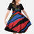 Custom Caribbean Cricket Antigua and Barbuda Family Matching Off The Shoulder Long Sleeve Dress and Hawaiian Shirt - Wonder Print Shop