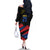 Custom Caribbean Cricket Antigua and Barbuda Family Matching Off The Shoulder Long Sleeve Dress and Hawaiian Shirt - Wonder Print Shop