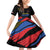 Custom Caribbean Cricket Antigua and Barbuda Family Matching Off Shoulder Short Dress and Hawaiian Shirt - Wonder Print Shop