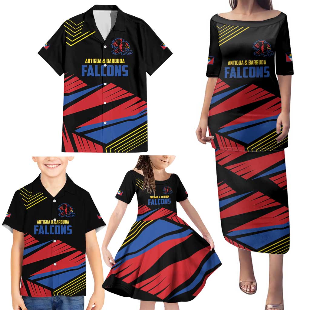 Custom Caribbean Cricket Antigua and Barbuda Family Matching Puletasi and Hawaiian Shirt - Wonder Print Shop