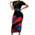 Custom Caribbean Cricket Antigua and Barbuda Family Matching Short Sleeve Bodycon Dress and Hawaiian Shirt - Wonder Print Shop