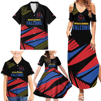 Custom Caribbean Cricket Antigua and Barbuda Family Matching Summer Maxi Dress and Hawaiian Shirt - Wonder Print Shop