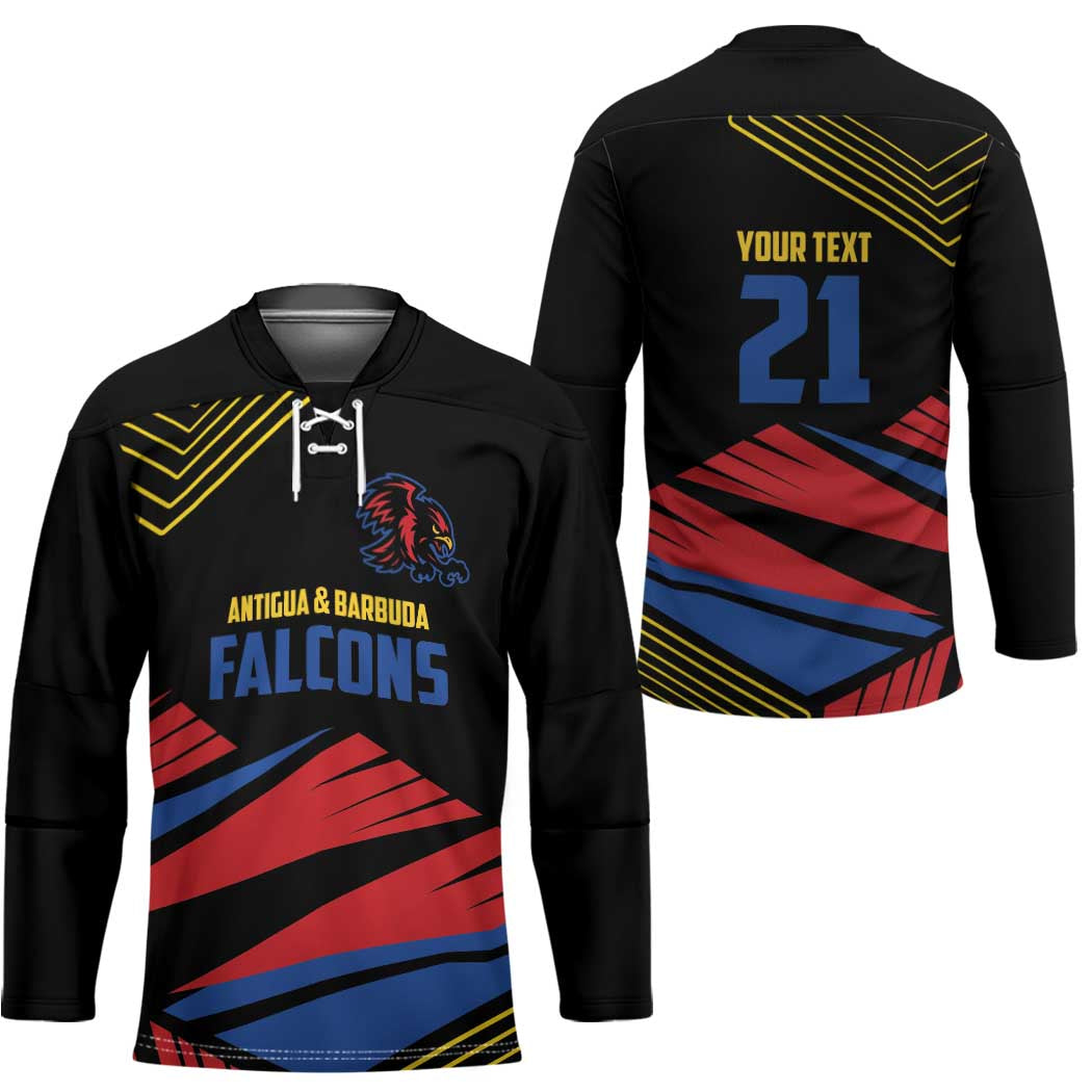 Custom Caribbean Cricket Antigua and Barbuda Hockey Jersey - Wonder Print Shop