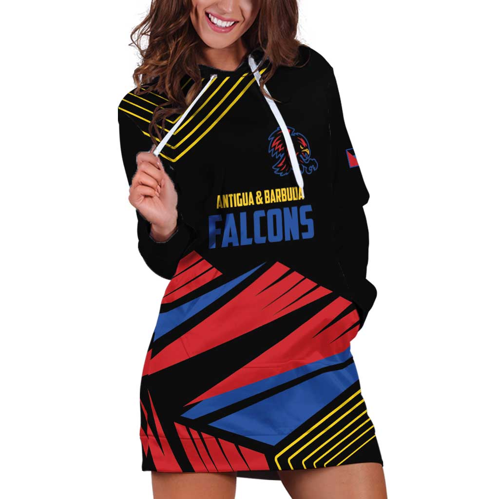 Custom Caribbean Cricket Antigua and Barbuda Hoodie Dress - Wonder Print Shop