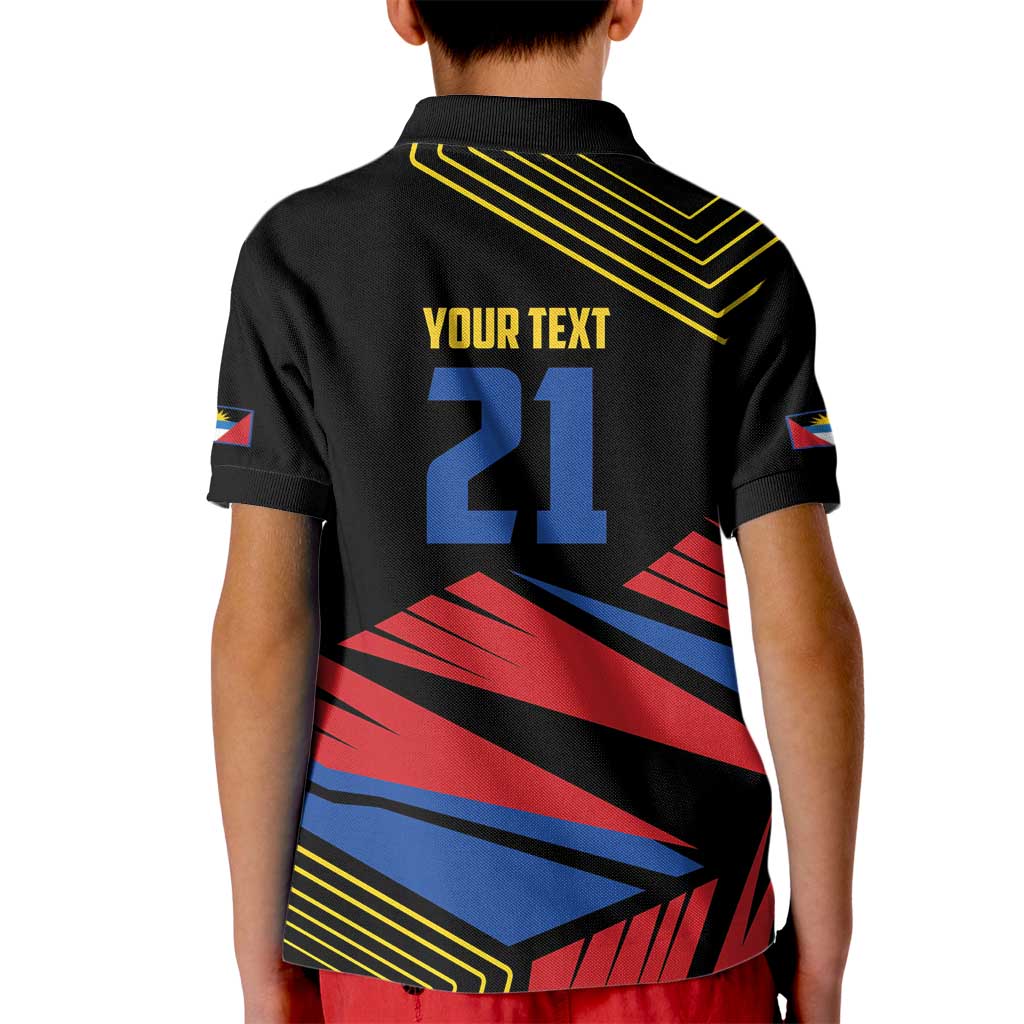 Custom Caribbean Cricket Antigua and Barbuda Kid Polo Shirt - Wonder Print Shop