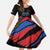 Custom Caribbean Cricket Antigua and Barbuda Kid Short Sleeve Dress - Wonder Print Shop