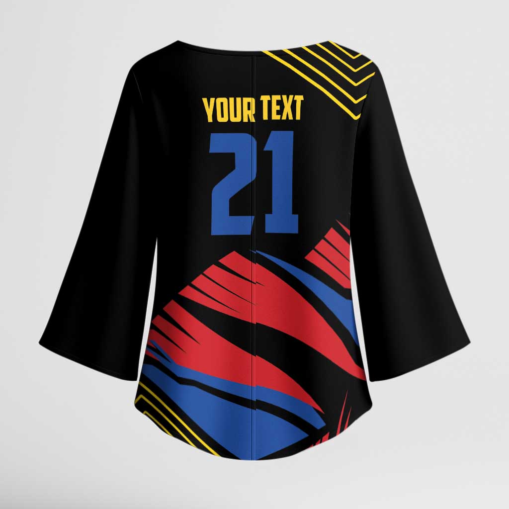 Custom Caribbean Cricket Antigua and Barbuda Kimono Sleeve Blouse - Wonder Print Shop