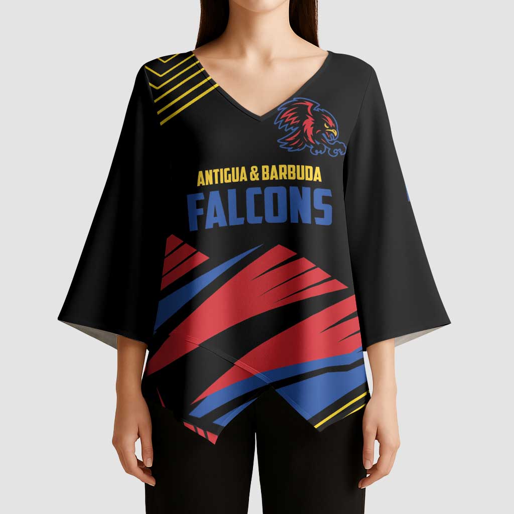 Custom Caribbean Cricket Antigua and Barbuda Kimono Sleeve Blouse - Wonder Print Shop