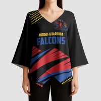 Custom Caribbean Cricket Antigua and Barbuda Kimono Sleeve Blouse - Wonder Print Shop