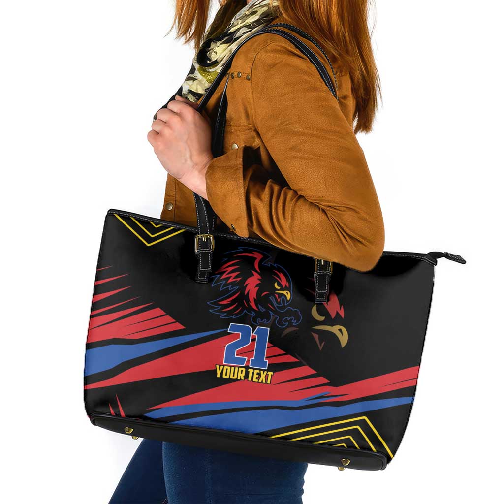 Custom Caribbean Cricket Antigua and Barbuda Leather Tote Bag - Wonder Print Shop