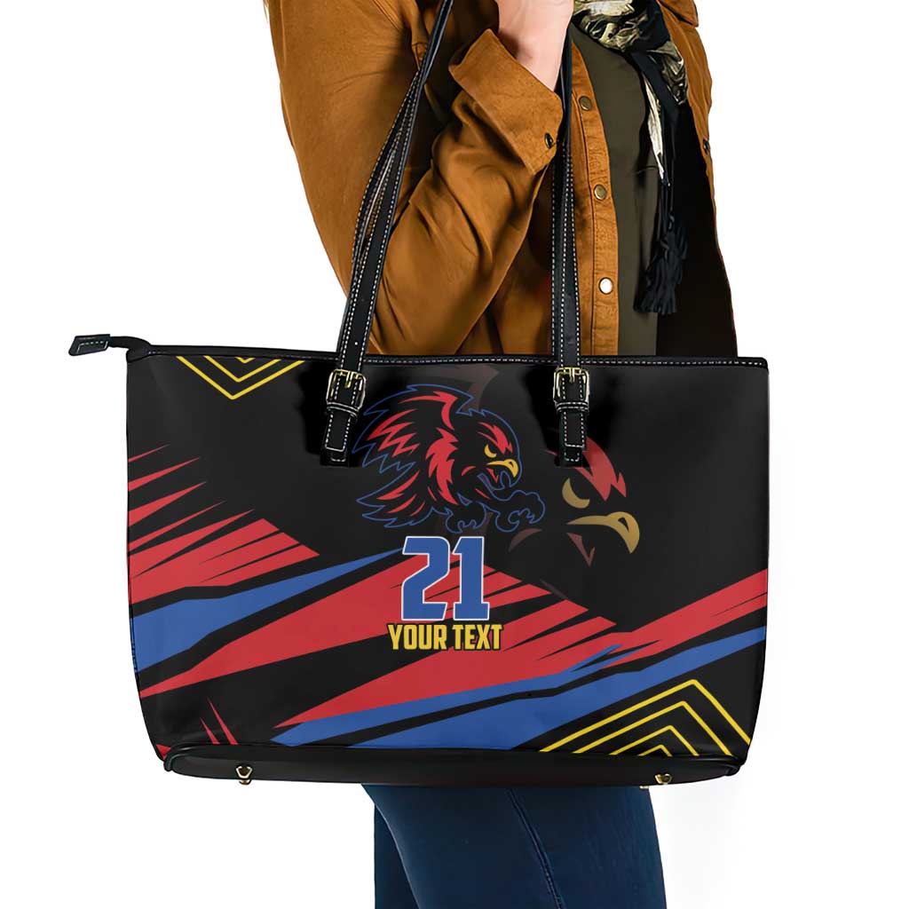 Custom Caribbean Cricket Antigua and Barbuda Leather Tote Bag - Wonder Print Shop