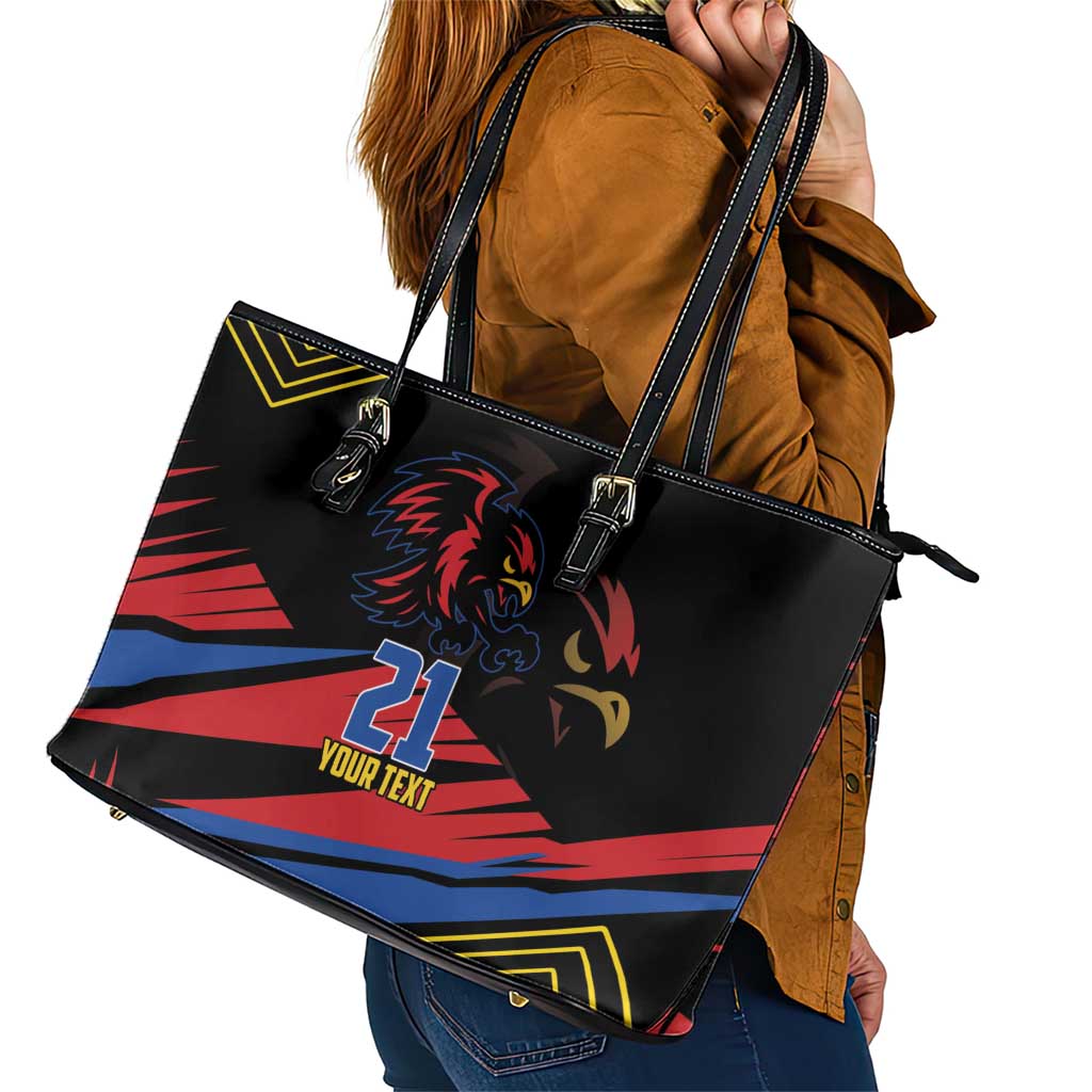 Custom Caribbean Cricket Antigua and Barbuda Leather Tote Bag - Wonder Print Shop
