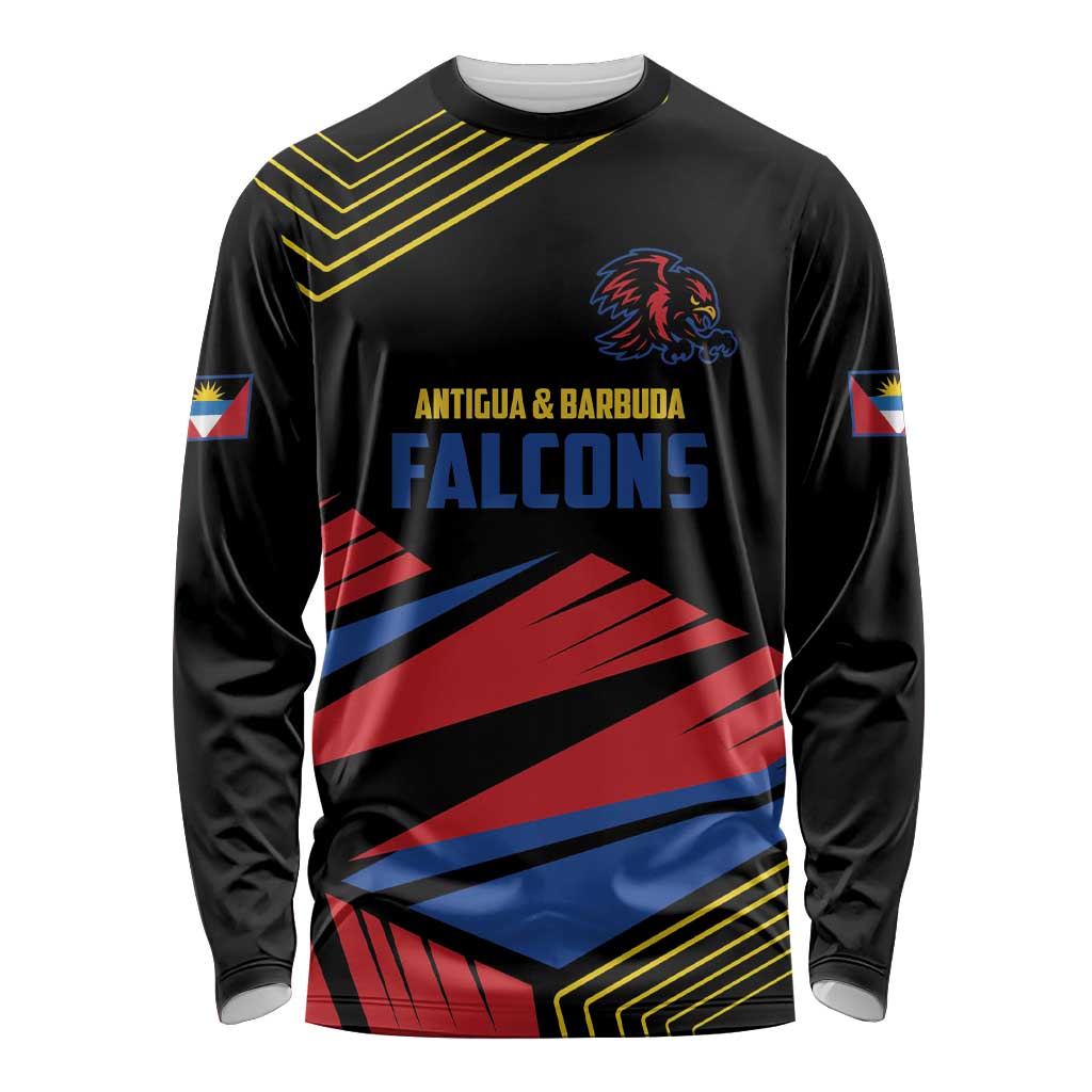Custom Caribbean Cricket Antigua and Barbuda Long Sleeve Shirt - Wonder Print Shop