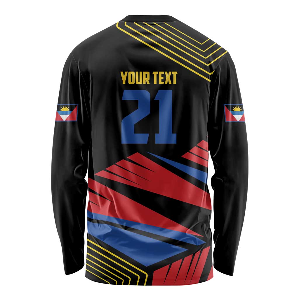 Custom Caribbean Cricket Antigua and Barbuda Long Sleeve Shirt - Wonder Print Shop