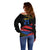 Custom Caribbean Cricket Antigua and Barbuda Off Shoulder Sweater - Wonder Print Shop