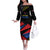 Custom Caribbean Cricket Antigua and Barbuda Off The Shoulder Long Sleeve Dress - Wonder Print Shop