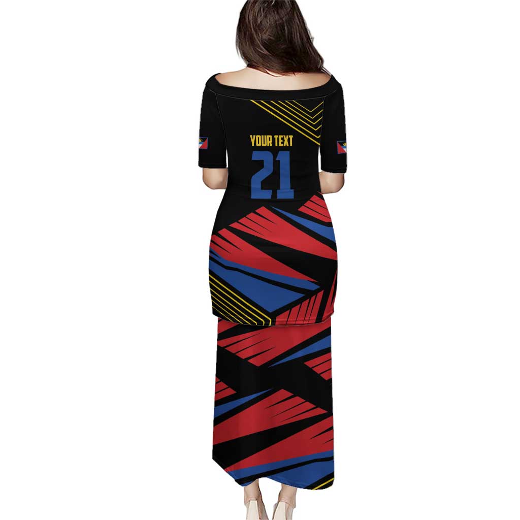 Custom Caribbean Cricket Antigua and Barbuda Puletasi - Wonder Print Shop