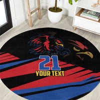 Custom Caribbean Cricket Antigua and Barbuda Round Carpet - Wonder Print Shop