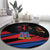 Custom Caribbean Cricket Antigua and Barbuda Round Carpet - Wonder Print Shop