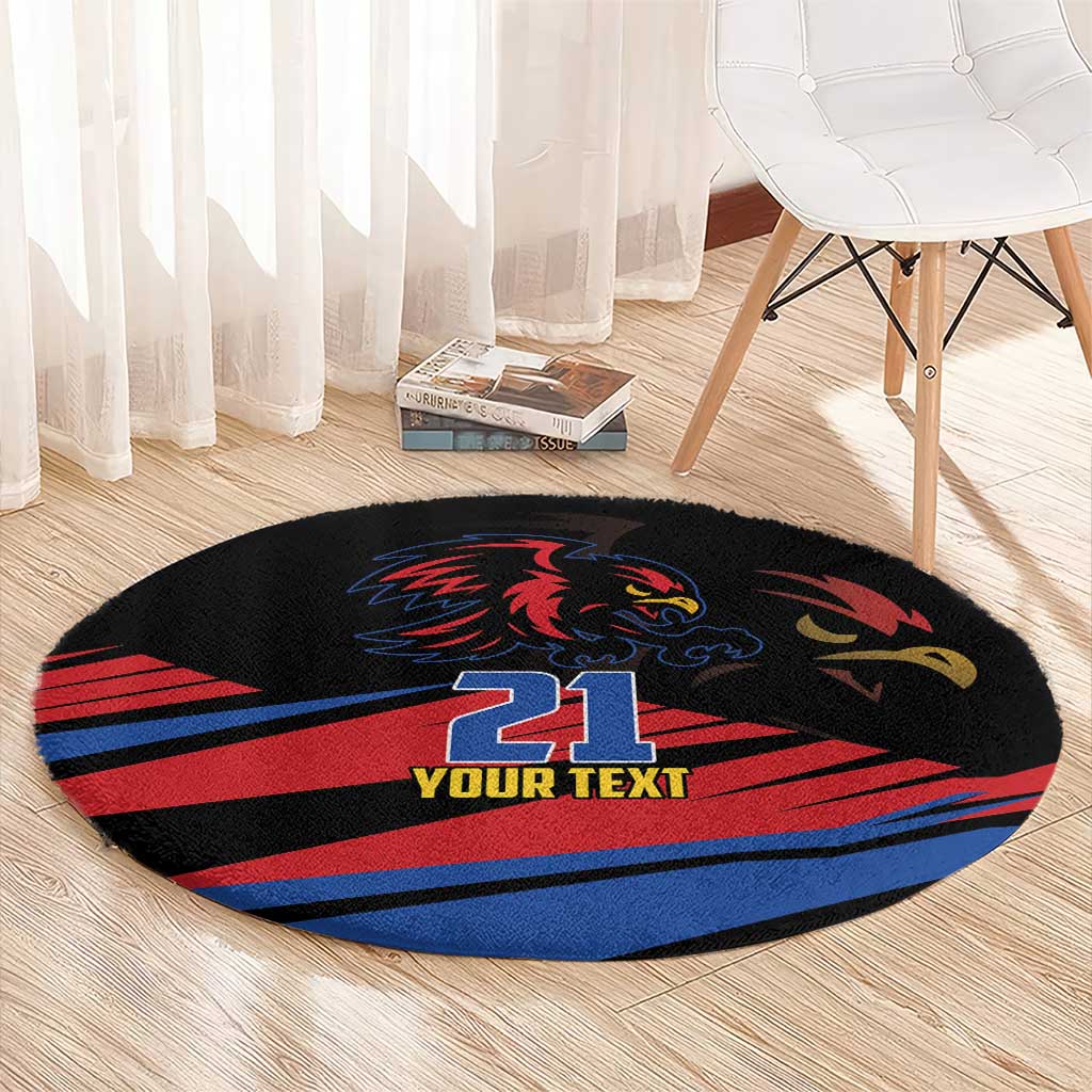 Custom Caribbean Cricket Antigua and Barbuda Round Carpet - Wonder Print Shop