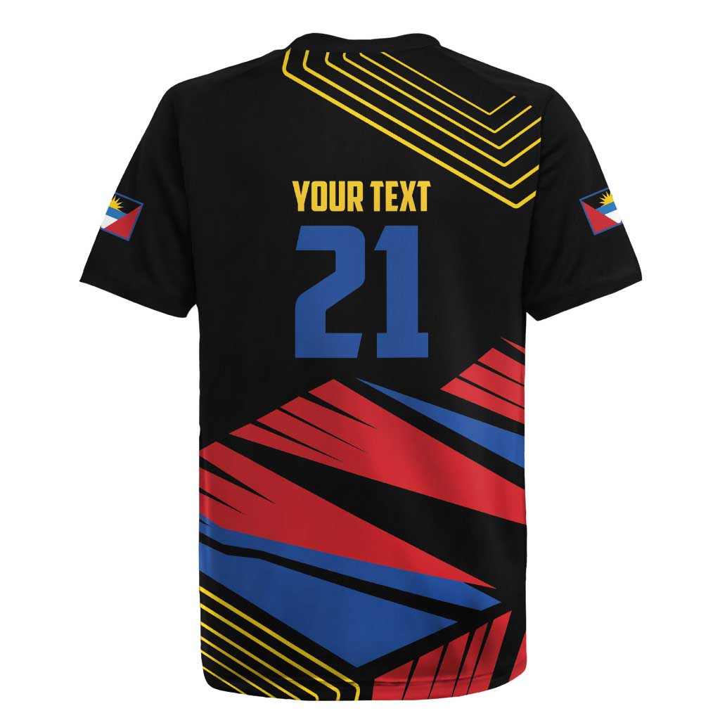 Custom Caribbean Cricket Antigua and Barbuda Rugby Jersey - Wonder Print Shop