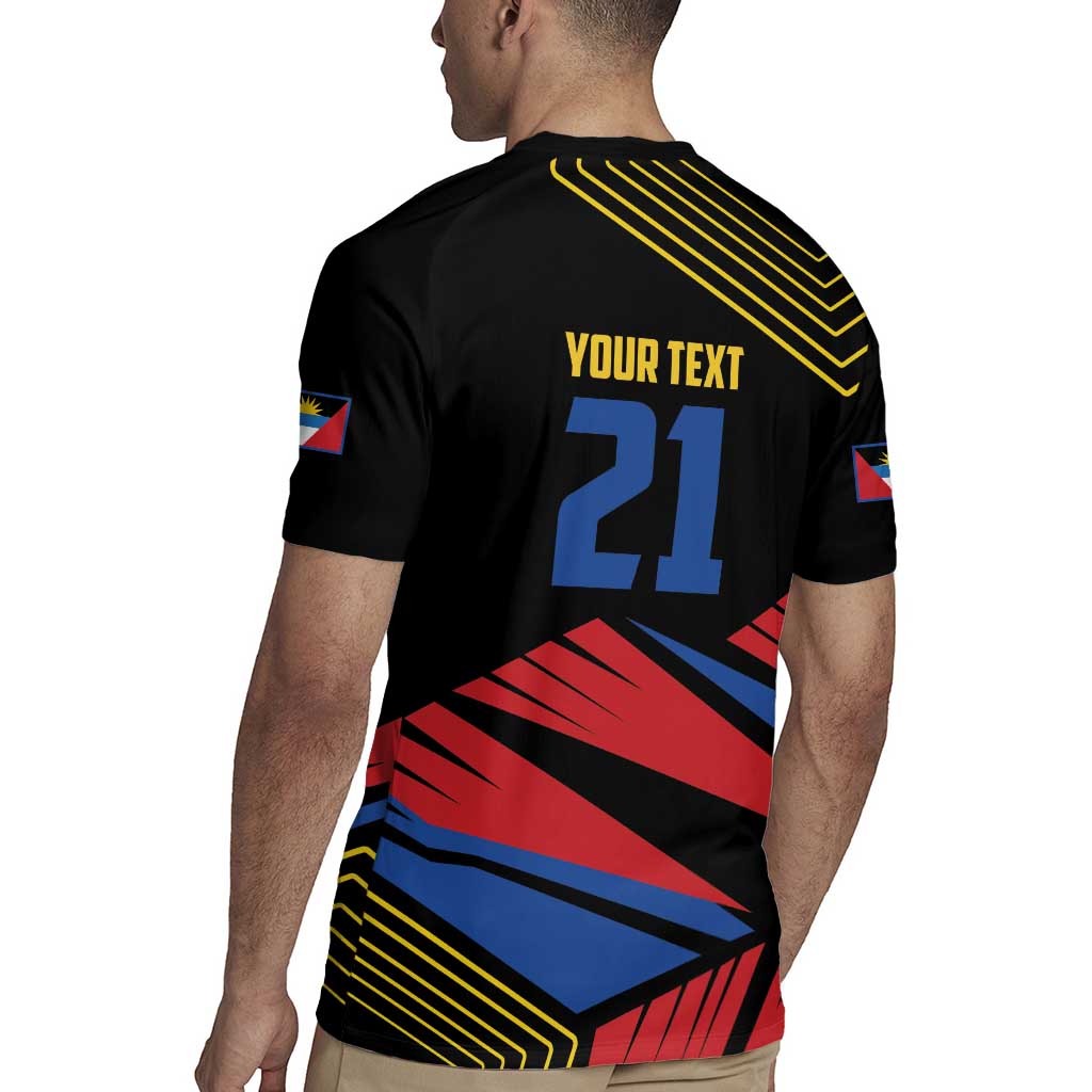 Custom Caribbean Cricket Antigua and Barbuda Rugby Jersey - Wonder Print Shop