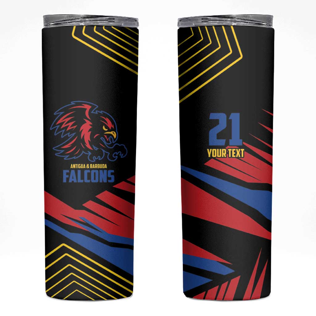 Custom Caribbean Cricket Antigua and Barbuda Skinny Tumbler - Wonder Print Shop
