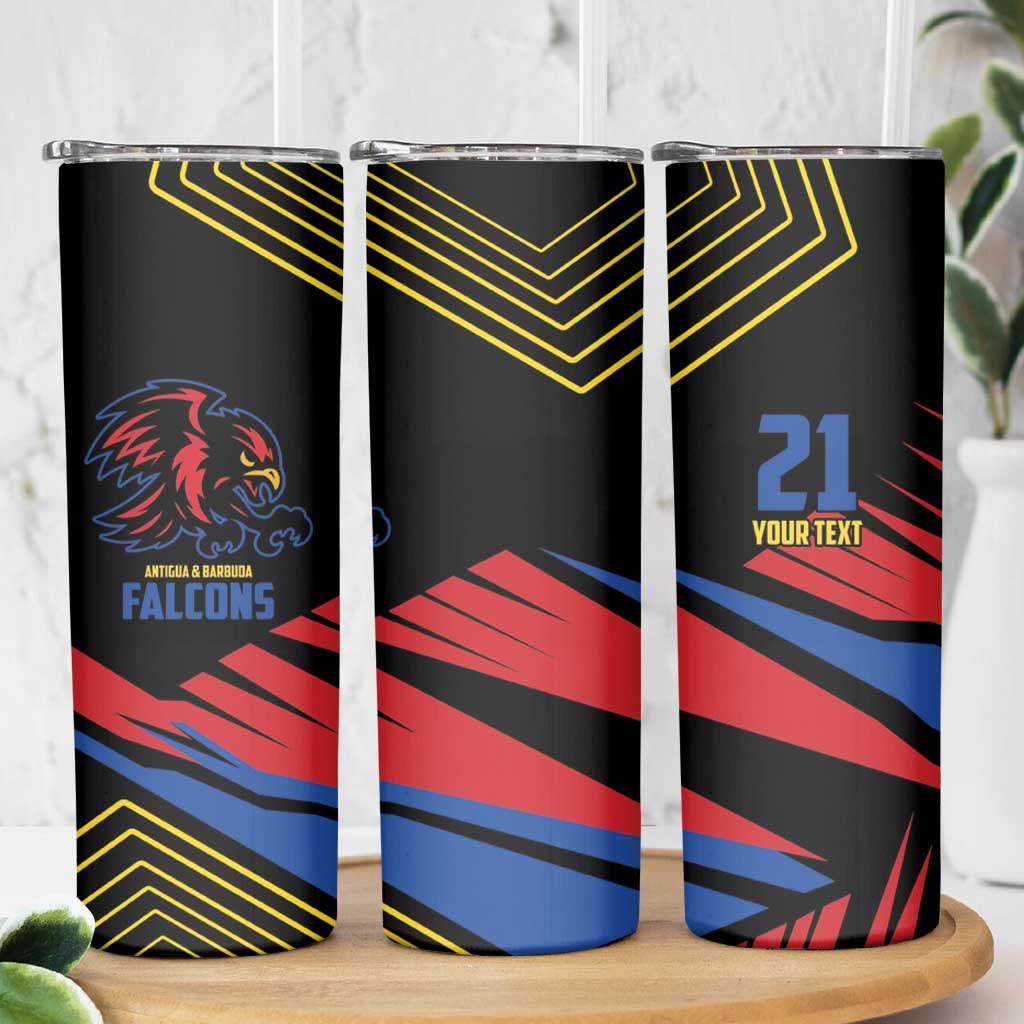 Custom Caribbean Cricket Antigua and Barbuda Skinny Tumbler - Wonder Print Shop