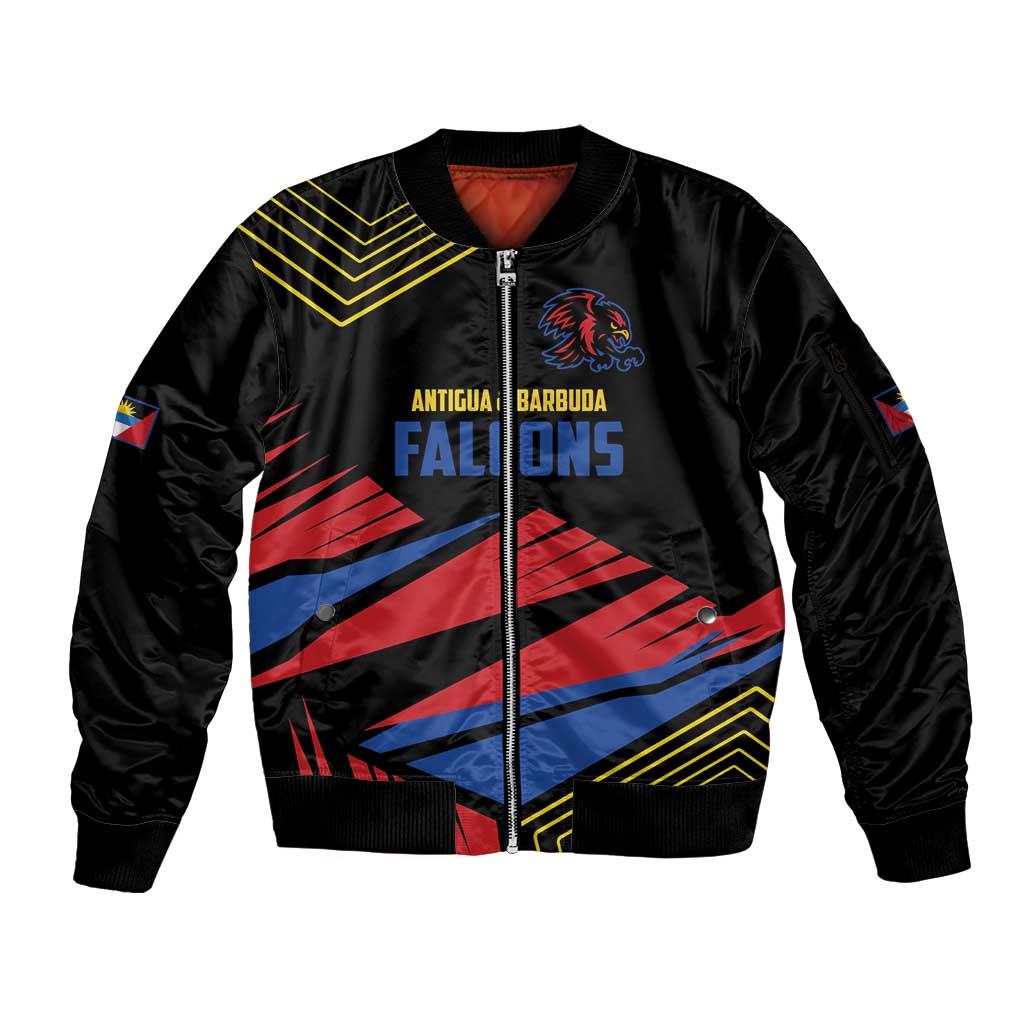 Custom Caribbean Cricket Antigua and Barbuda Sleeve Zip Bomber Jacket - Wonder Print Shop