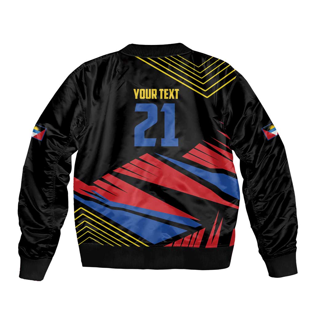Custom Caribbean Cricket Antigua and Barbuda Sleeve Zip Bomber Jacket - Wonder Print Shop