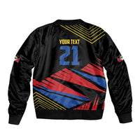 Custom Caribbean Cricket Antigua and Barbuda Sleeve Zip Bomber Jacket - Wonder Print Shop