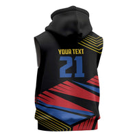 Custom Caribbean Cricket Antigua and Barbuda Sleeveless Zip Hoodie - Wonder Print Shop