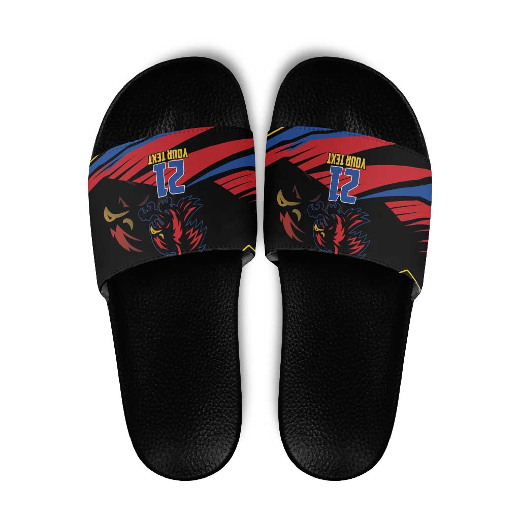 Custom Caribbean Cricket Antigua and Barbuda Slide Sandals - Wonder Print Shop