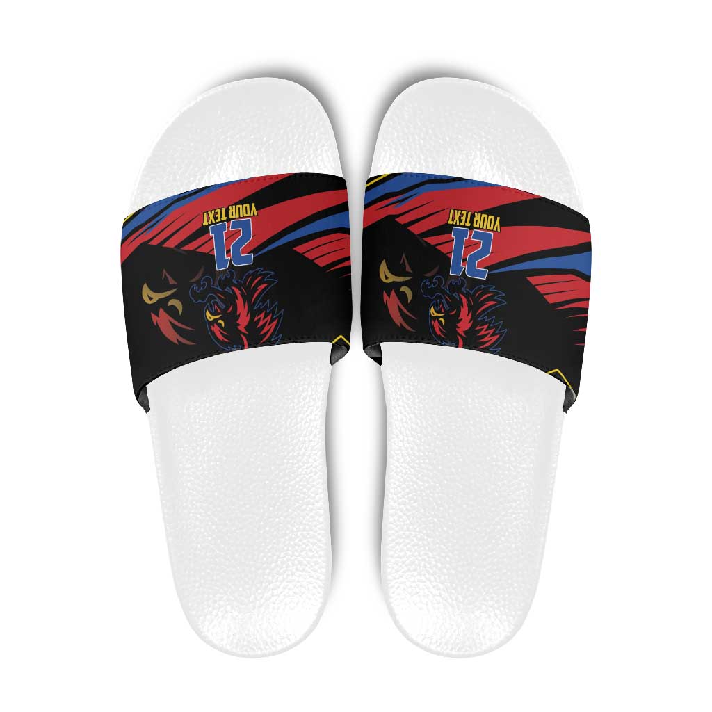 Custom Caribbean Cricket Antigua and Barbuda Slide Sandals - Wonder Print Shop