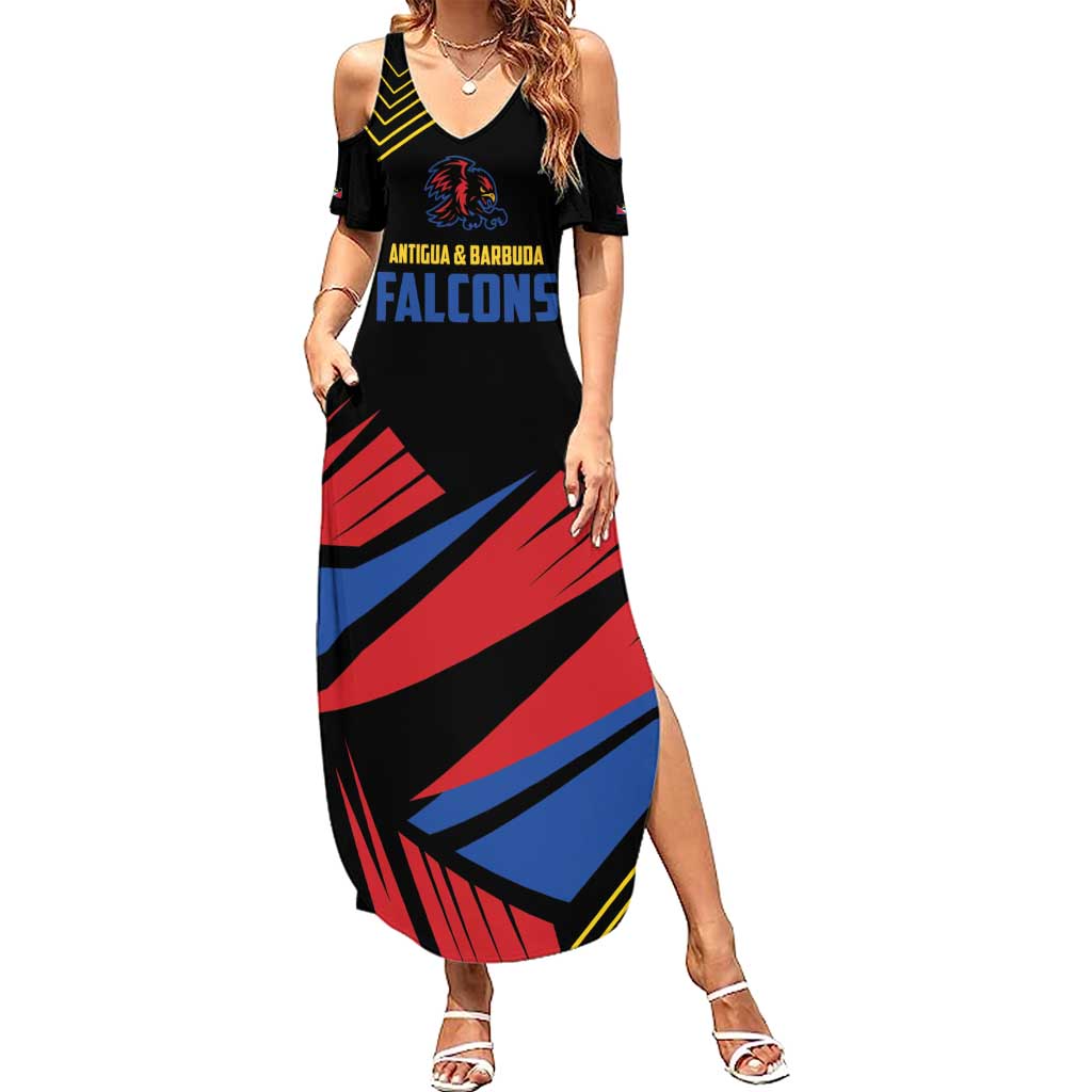 Custom Caribbean Cricket Antigua and Barbuda Summer Maxi Dress - Wonder Print Shop
