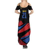 Custom Caribbean Cricket Antigua and Barbuda Summer Maxi Dress - Wonder Print Shop