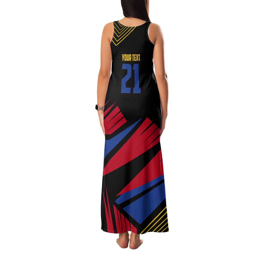 Custom Caribbean Cricket Antigua and Barbuda Tank Maxi Dress - Wonder Print Shop