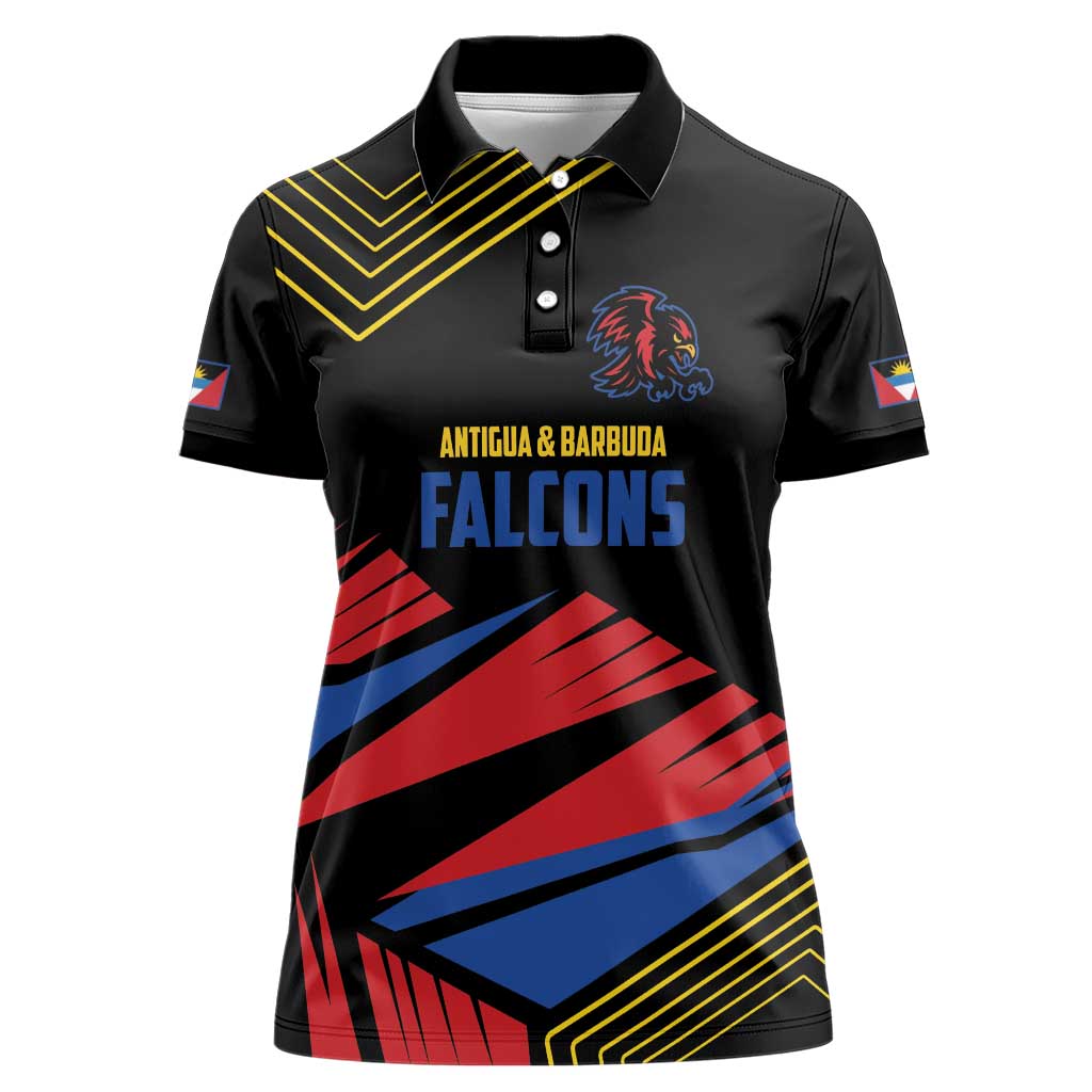 Custom Caribbean Cricket Antigua and Barbuda Women Polo Shirt - Wonder Print Shop