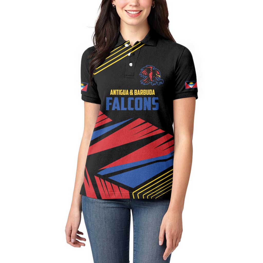 Custom Caribbean Cricket Antigua and Barbuda Women Polo Shirt - Wonder Print Shop