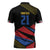Custom Caribbean Cricket Antigua and Barbuda Zipper Polo Shirt - Wonder Print Shop