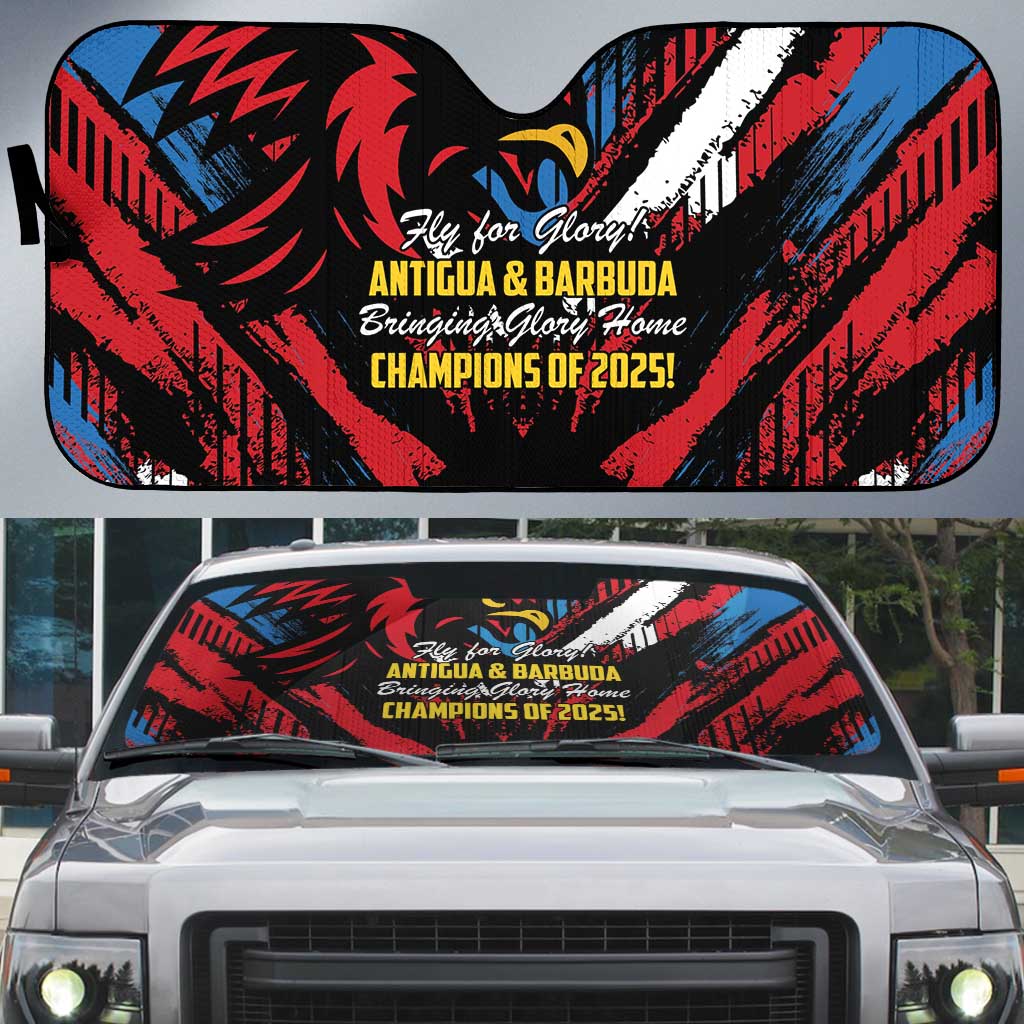 Caribbean Cricket Antigua and Barbuda Auto Sun Shade First Crown Forever Proud - Wonder Print Shop
