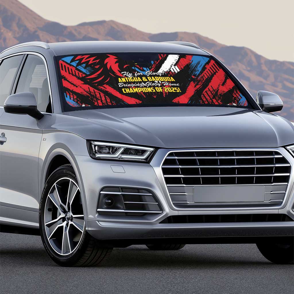 Caribbean Cricket Antigua and Barbuda Auto Sun Shade First Crown Forever Proud - Wonder Print Shop