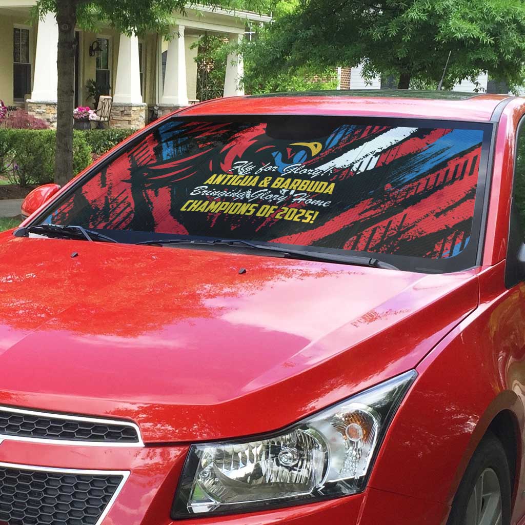 Caribbean Cricket Antigua and Barbuda Auto Sun Shade First Crown Forever Proud - Wonder Print Shop